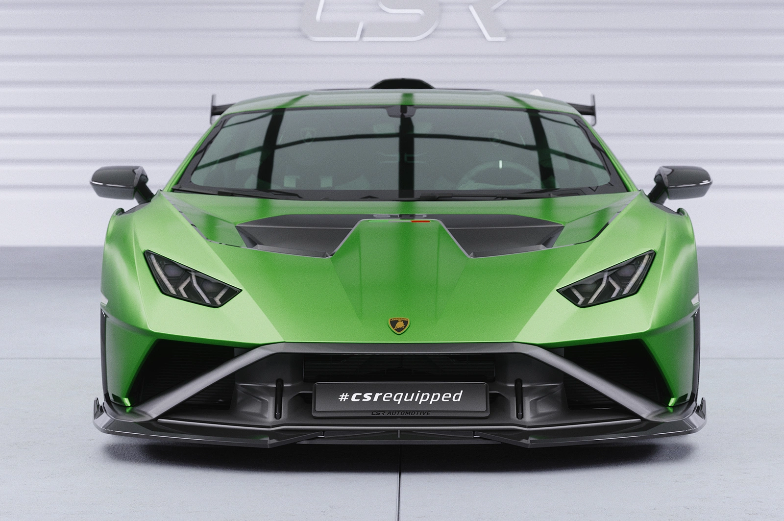 Voorspoiler Lamborghini Huracan glans zwart