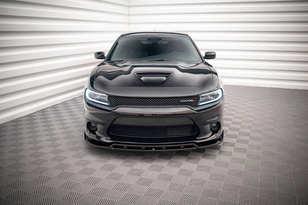 Voorspoiler V.1 Dodge Charger SRT MK7 FL Maxton Glans Zwart
