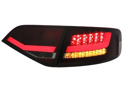 Taillights fits Audi A4 B8 Limousine Led red/smoke