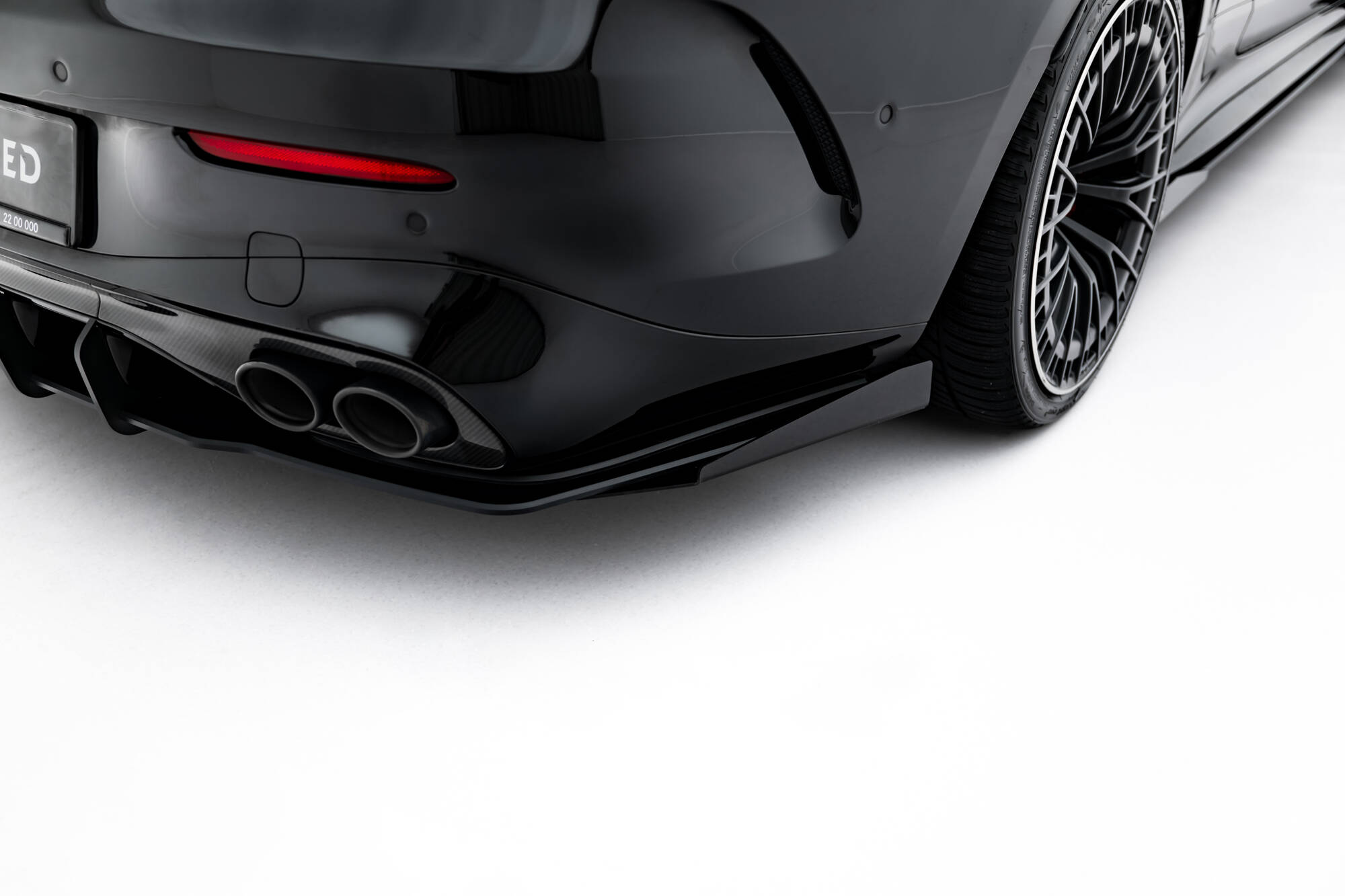 Street Pro Achter Diffuser + Flaps Mercedes-AMG CLE 53 C236 Maxton Glanzend zwart