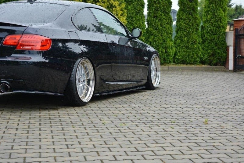 Zijskirts Diffusers BMW 3 E92 M-PACK FACELIFT Glanzend Zwart