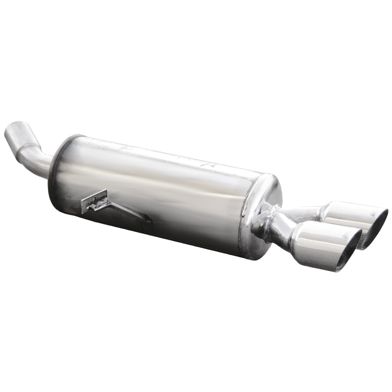 100% RVS Sportuitlaat  Renault Megane III Coupe 2.0 Tce (180pk) 2011- Ø55mm 2x80mm Racing
