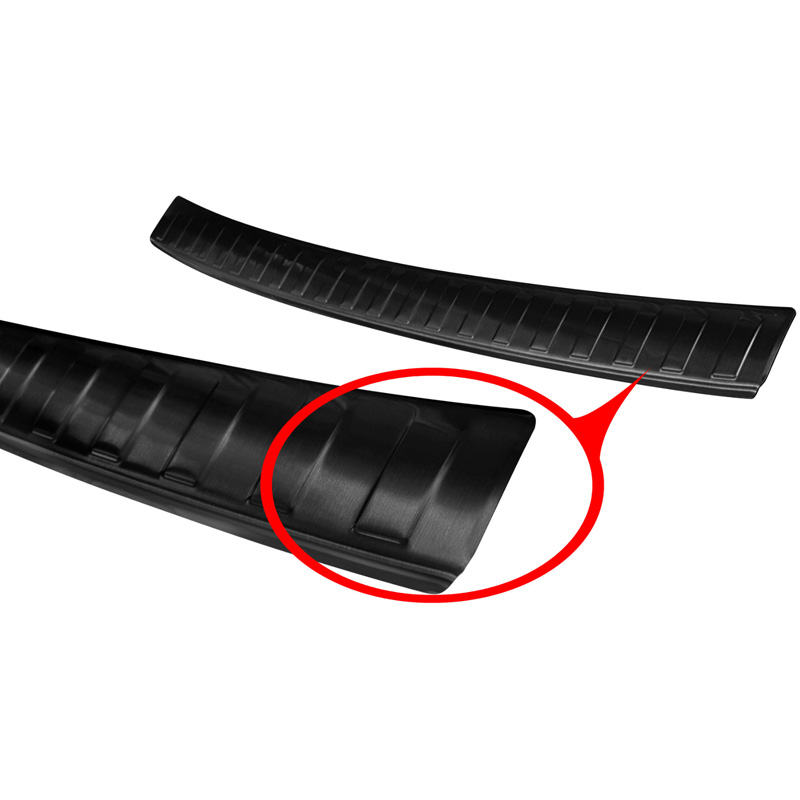 Zwart RVS Achterbumperprotector  Hyundai i10 HB 5-deurs 2019- 'Ribs'