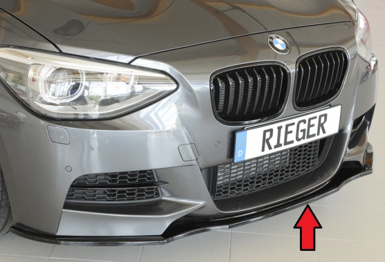Voorspoiler BMW 1Serie F20/F21 2012-2015 Zwart Glans Rieger