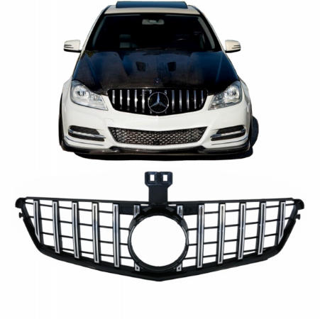 Grill Mercedes C-klasse W204 AMG-look zwart