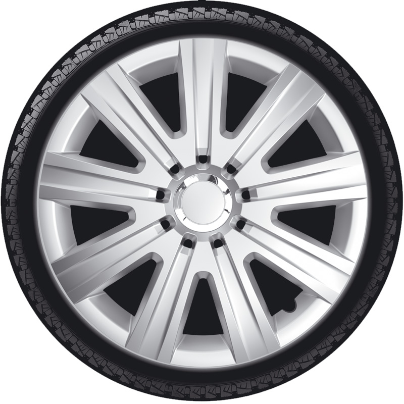 4-Delige Wieldoppenset Magnum Pro 16-inch zilver/chroom ring