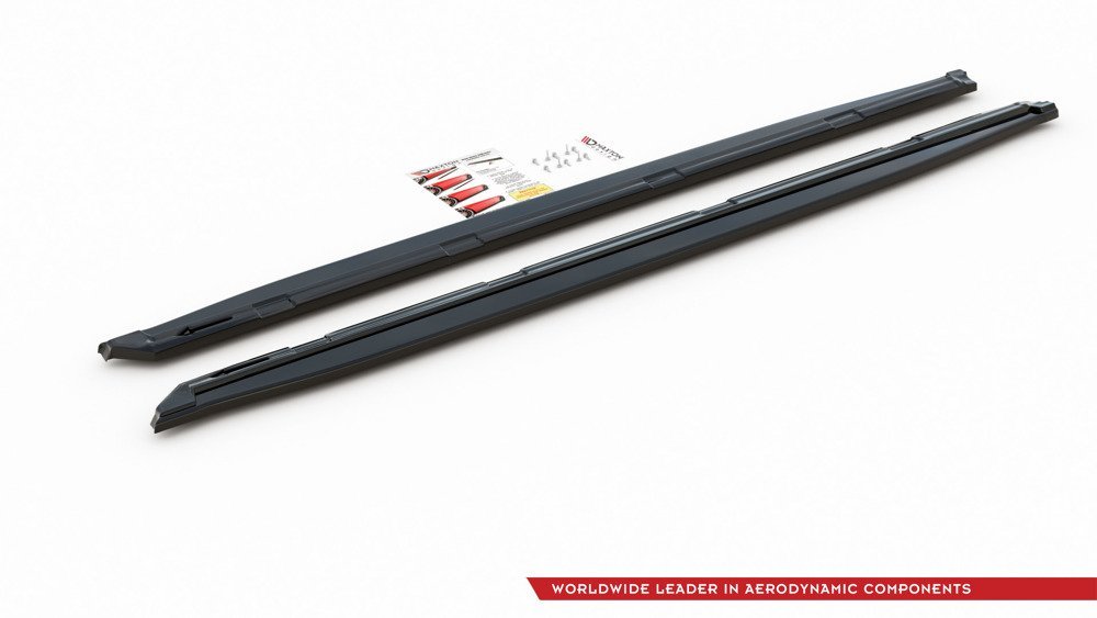 Zijskirts Skoda Kodiaq Mk1 Sportline/RS (Met spatlappen) Maxton Glans zwart