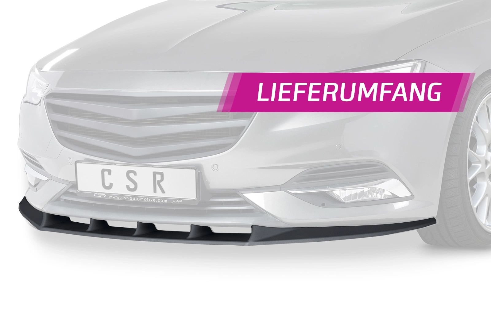 Voorspoiler Opel Insignia B Glans Zwart – 2017–2020
