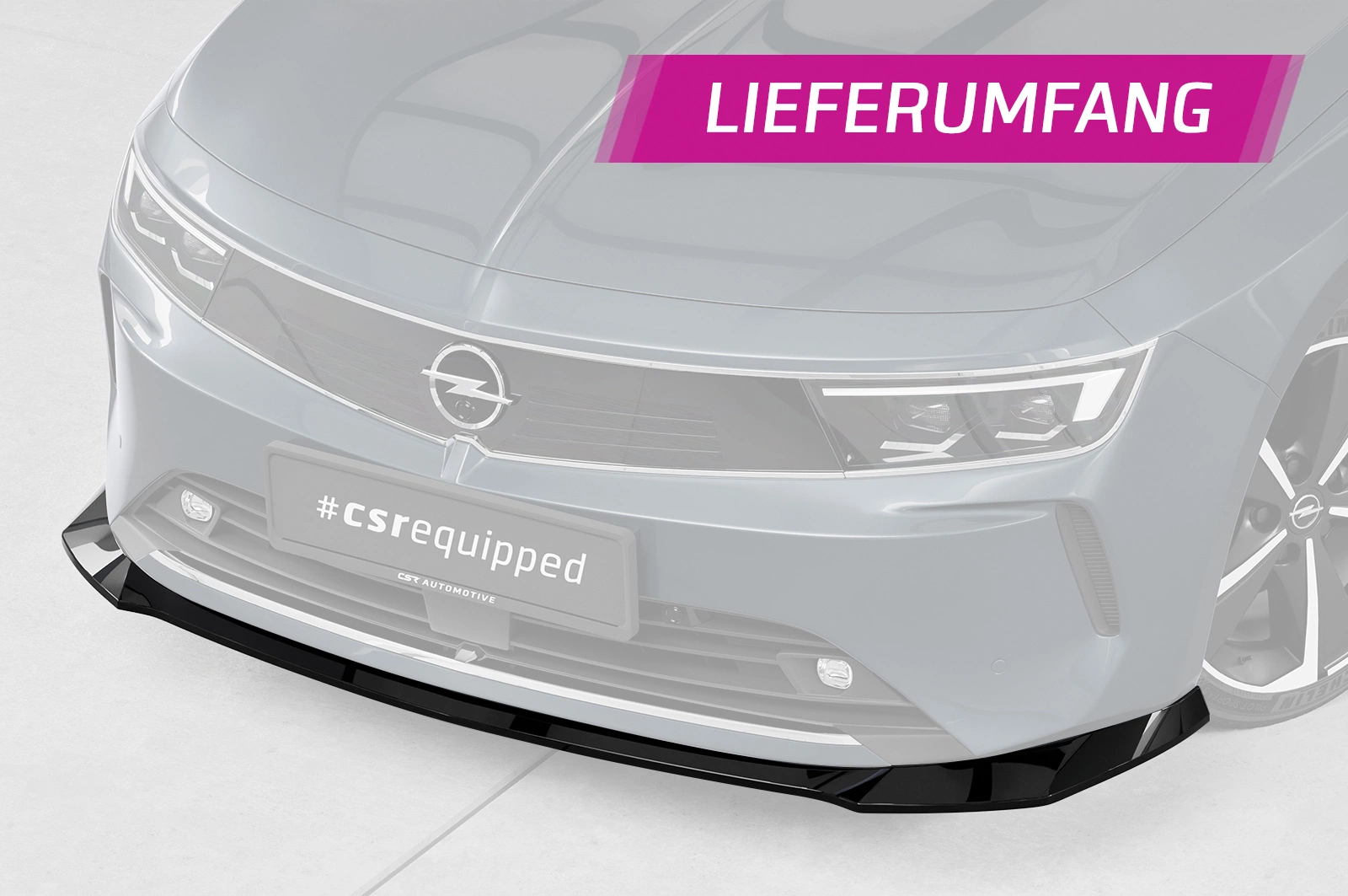 Voorspoiler Opel Astra L Sports Tourer glans zwart