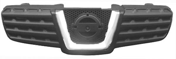 Radiator Grill COMPLEET QASHQAI 07.04 MATT ZWART/Chroom LIJST