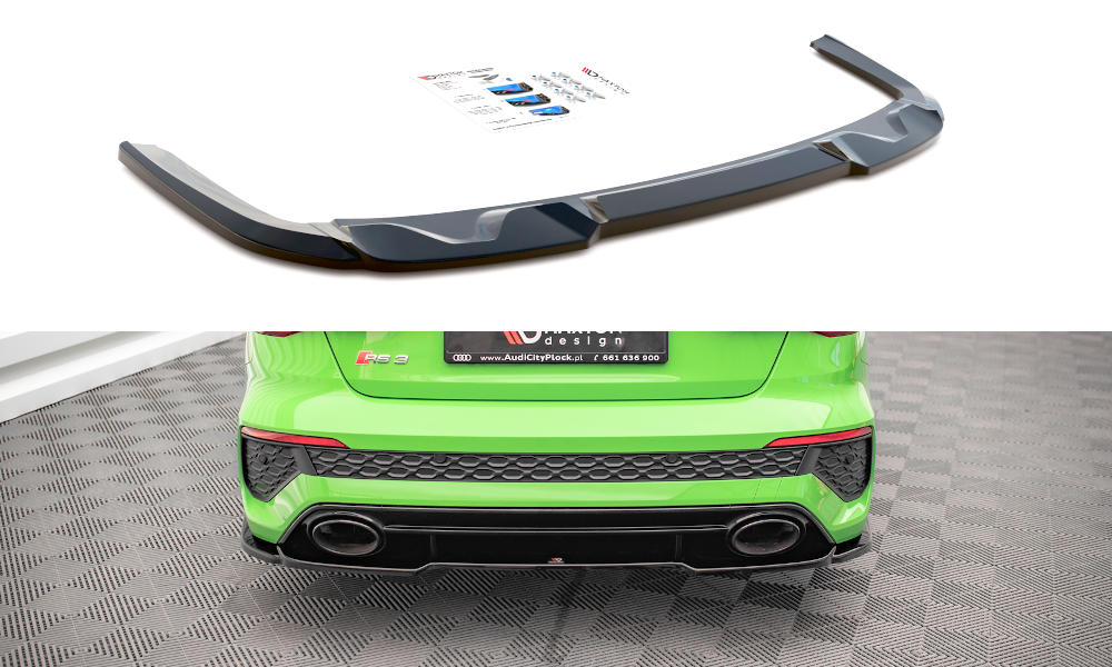 Diffuser Audi RS3 8Y Limousine Maxton Glans Zwart