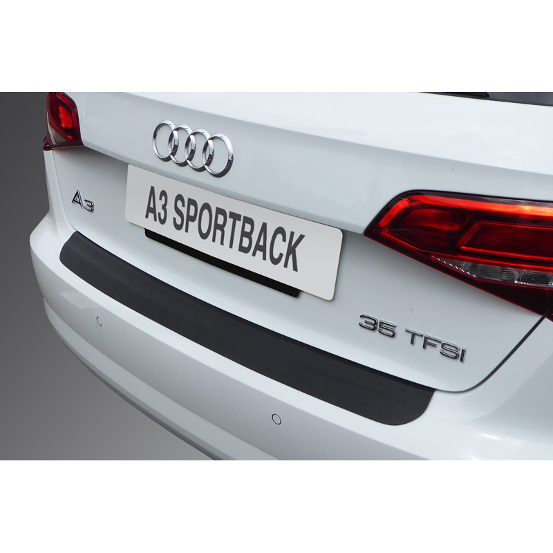ABS Achterbumper beschermlijst  Audi A3 (8V) Sportback Facelift 05/2016-04/2020 incl. S-Line/S3/RS3 - Zwart