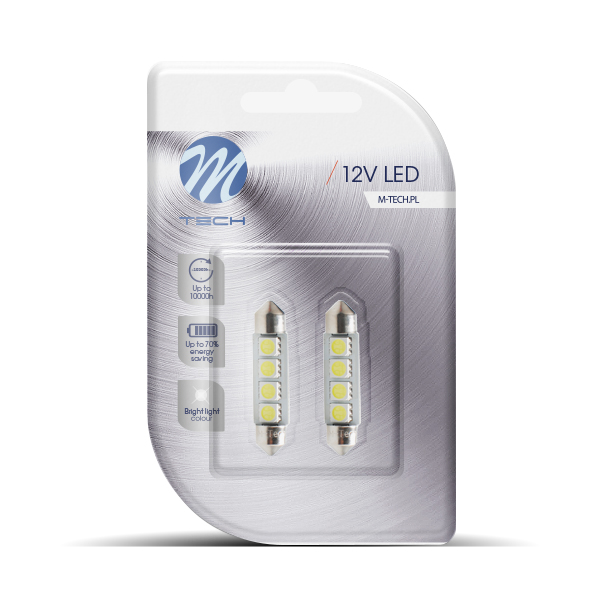 7 SMD High-Power 41mm  LED Buislampjes M-tech