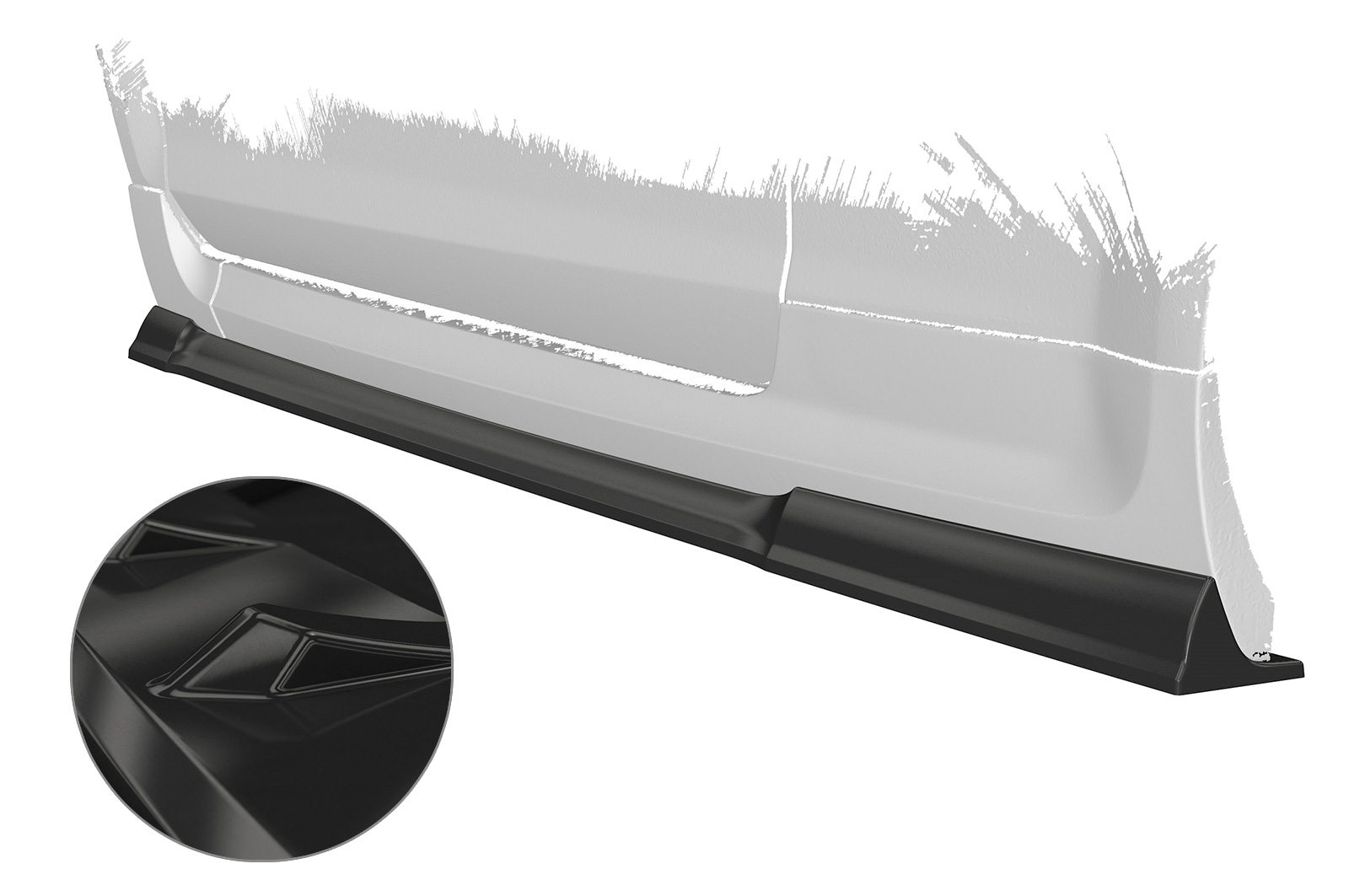 Side skirt Ford Focus MK2 ST / Sport CSR glans Zwart