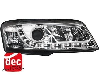 Headlights Fiat Stilo 3drs 01-08 Devil Eyes Dlite LED Chro