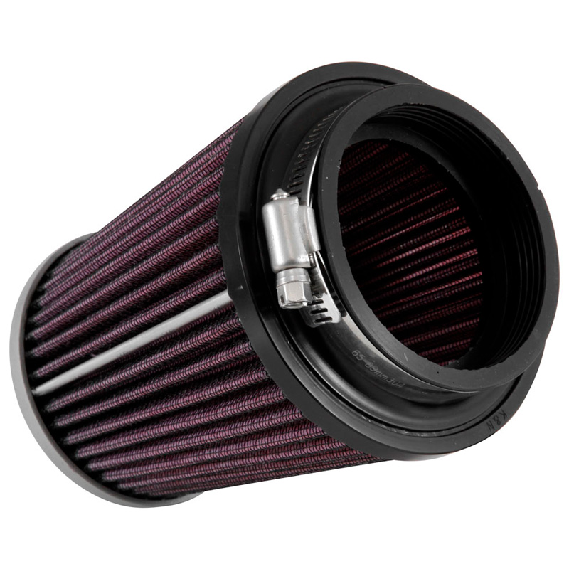 K&N universeel Luchtfilter Conisch 76mm aansluiting + zilveren t