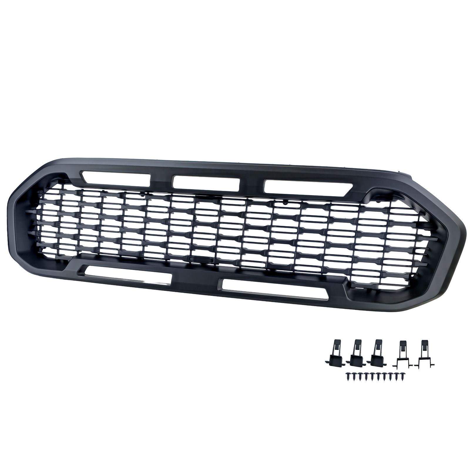 Grill Ford Ranger T8 (2019–2022) – Zwart Mat – Zonder Embleem