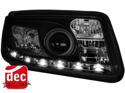 Faros VW Bora Dayline Los ojos del Diablo negro