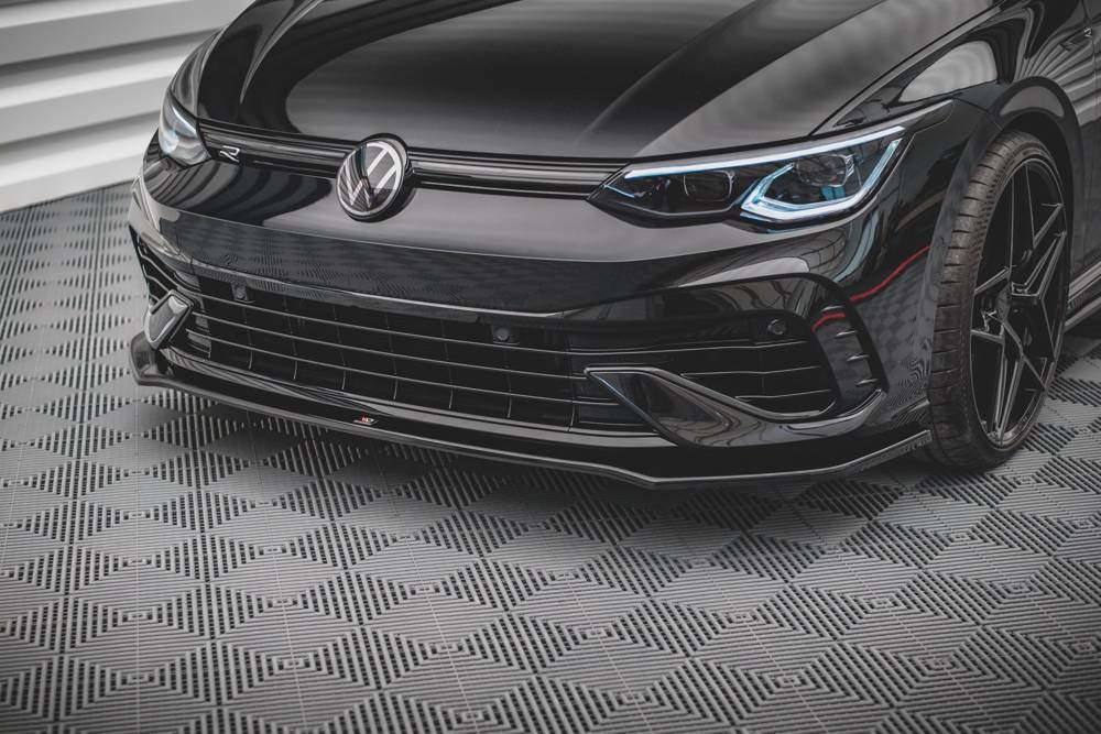 Voorspoiler V.3 Volkswagen Golf 8 R Maxton Glans Zwart