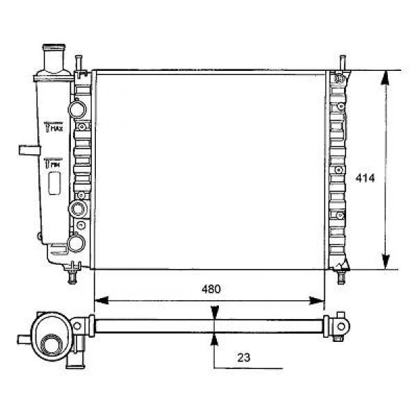 Radiator BRAVO/BRAVA/MAREA 95-99 475x414 1.4 12V