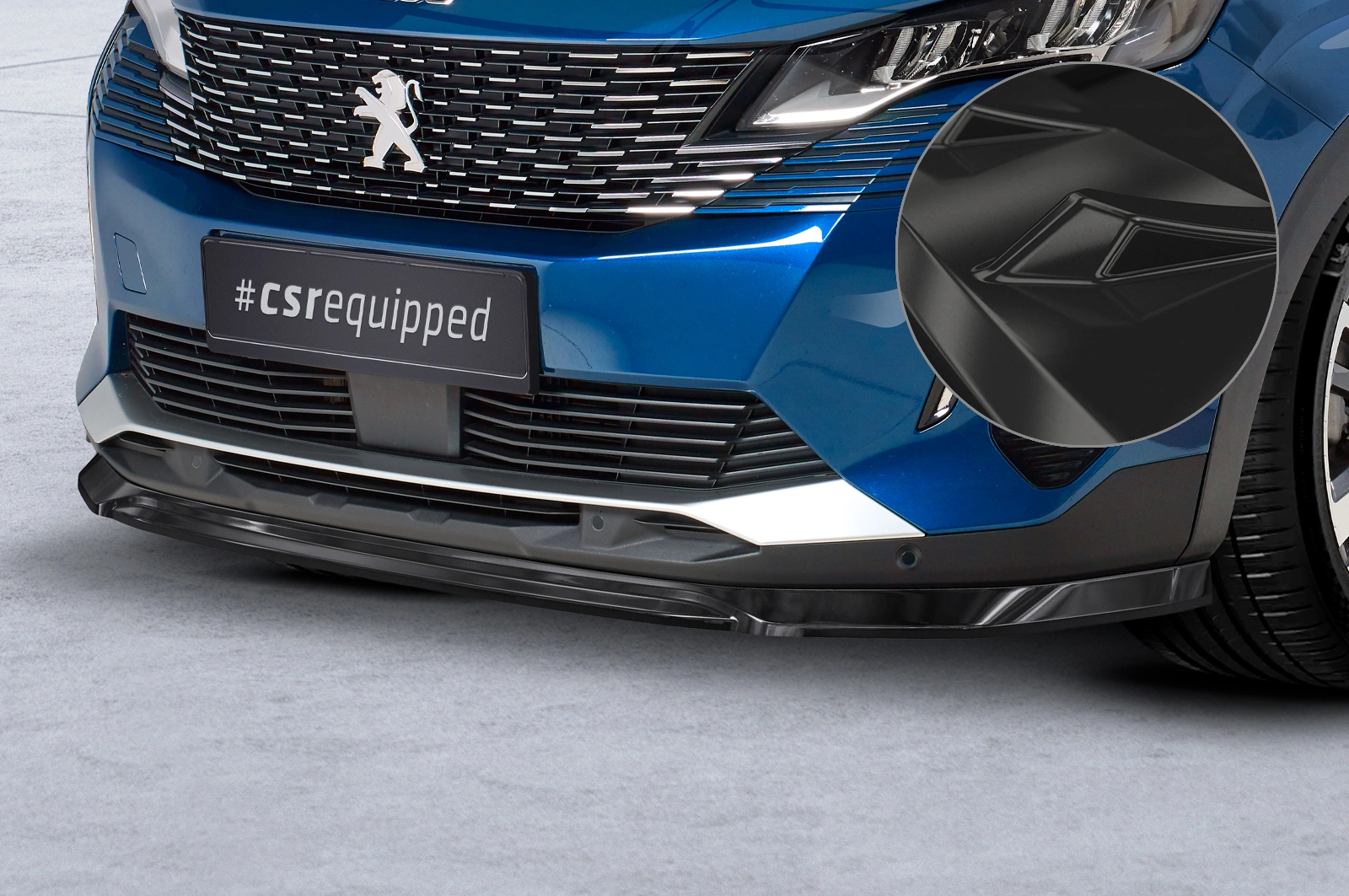 Voorspoiler Peugeot 5008 (2e Gen) Facelift Glans Zwart van CSR Automotive (2020-)