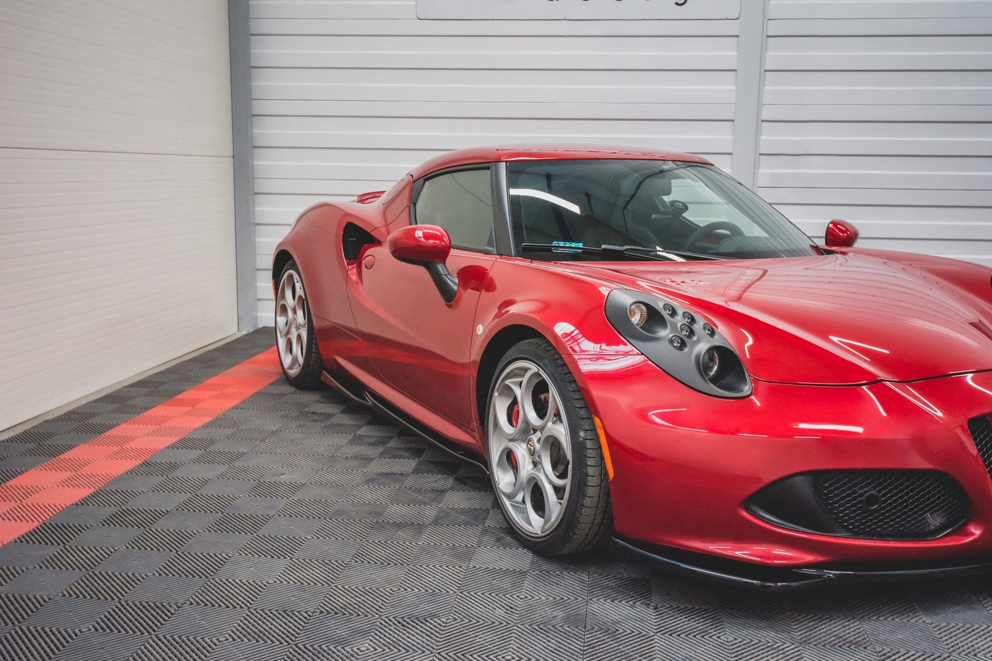 Zijskirts Alfa Romeo 4C Maxton Glans Zwart Kopiëren