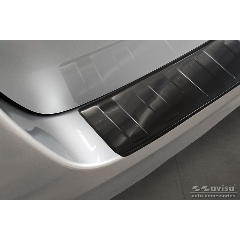 Zwart RVS Achterbumperprotector  Volkswagen Multivan T7 2021- 'Ribs'