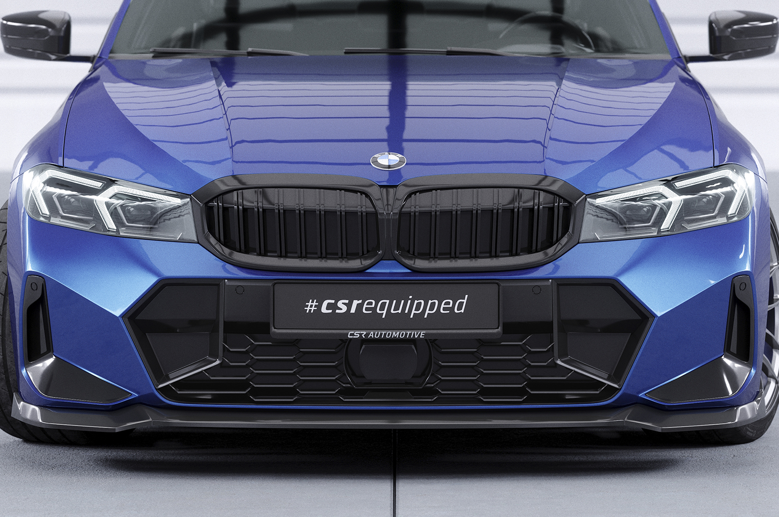 Voorspoiler BMW 3 Serie M Pakket LCI G20 / G21 CSR Glans Zwart
