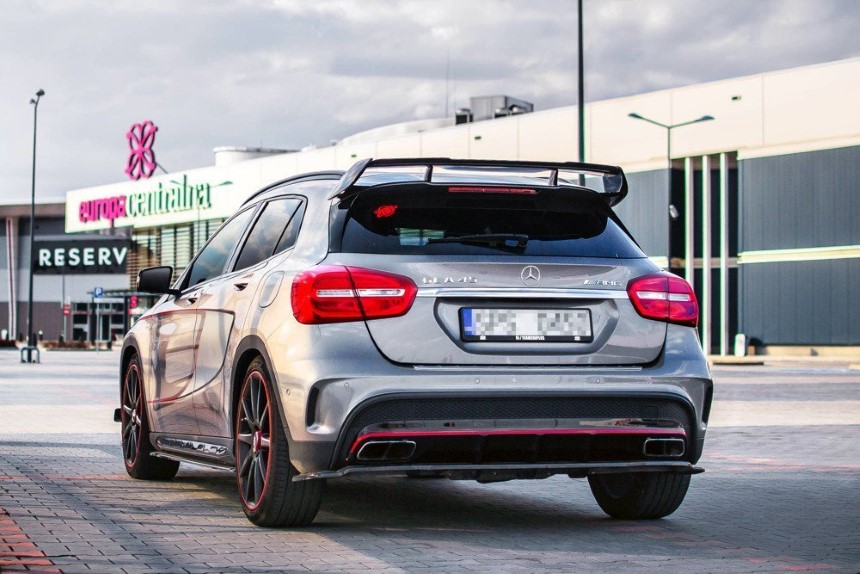 Spoiler Extentie Mercedes GLA 45 AMG X156 Maxton Glans Zwart