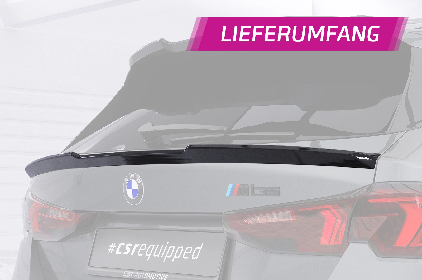 Achterspoiler BMW 1er F70 glans zwart
