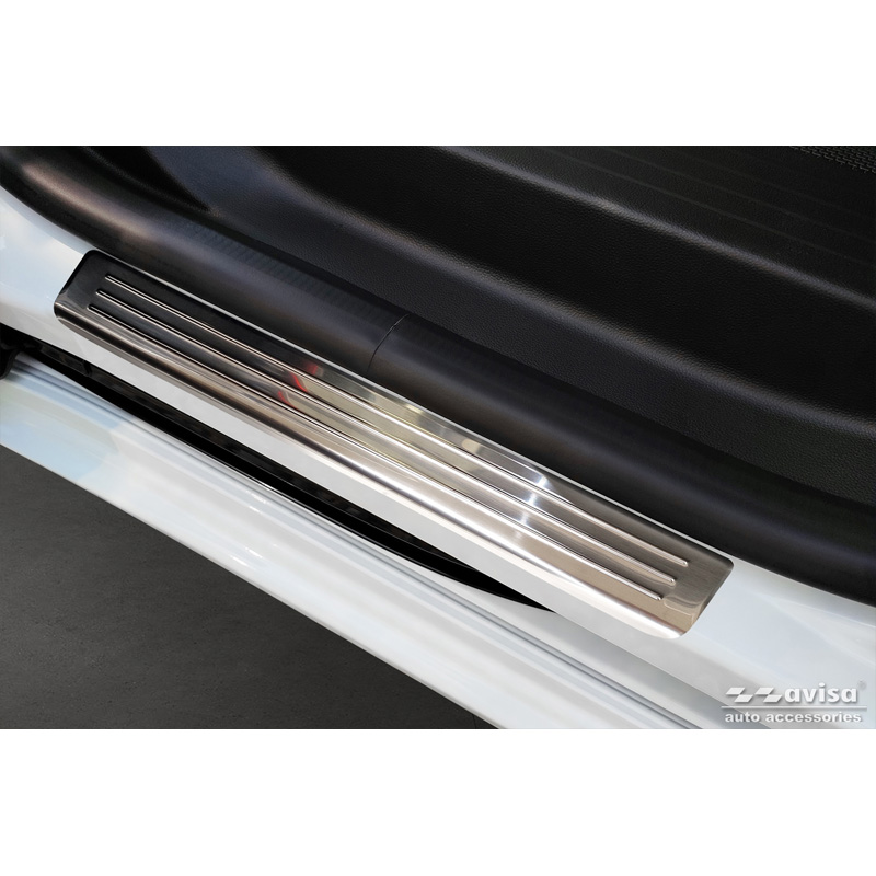 RVS Instaplijsten  Renault Kangoo III & Nissan Townstar & Mercedes Citan 2021- - 'Lines' - 4-delig (voor alle 4-deurs modellen)