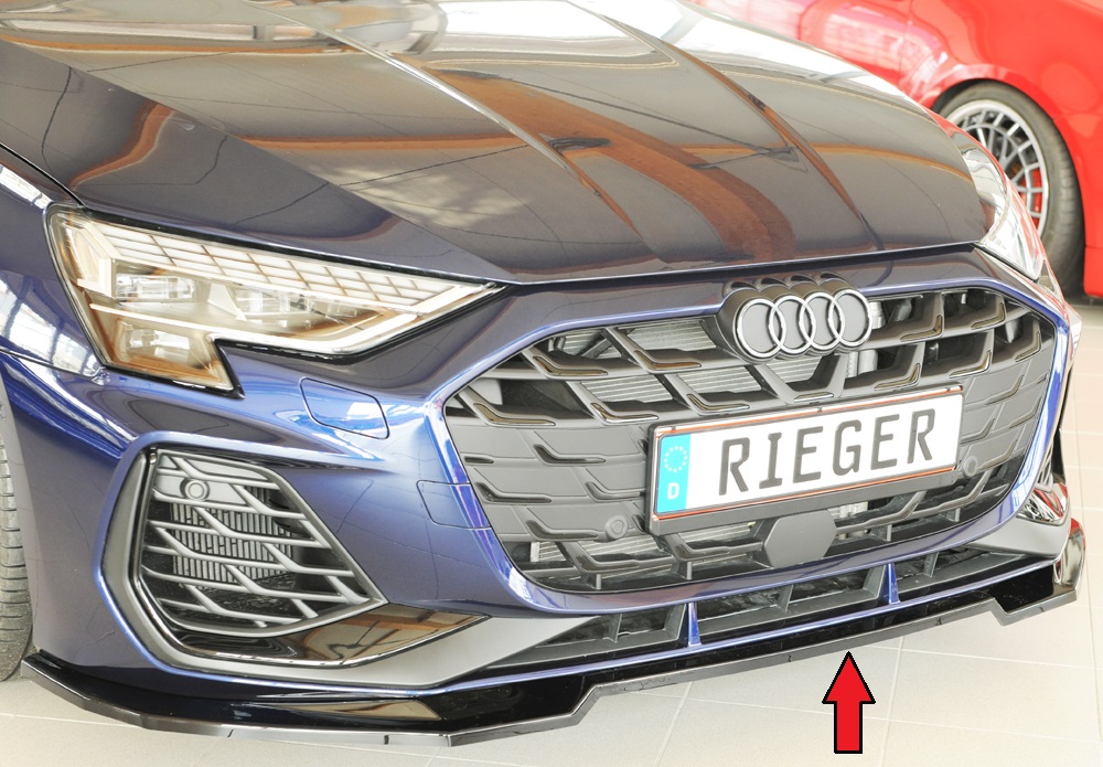 Voorspoiler Audi A3 (GY) – 06.24- glans zwart