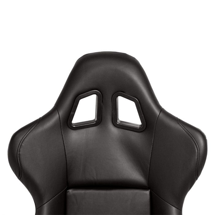 Sportstoel 'RR' - Zwart Kunstleder - Vaste polyester rugleuning - incl. sledes