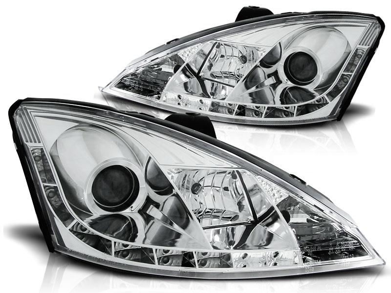 Faros Ford Focus 98-01 Los ojos del Diablo Dayline 2 cromo