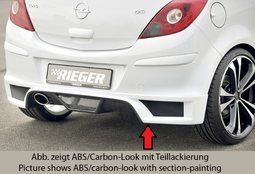 Diffuser Opel Corsa D Rieger uitlaat links