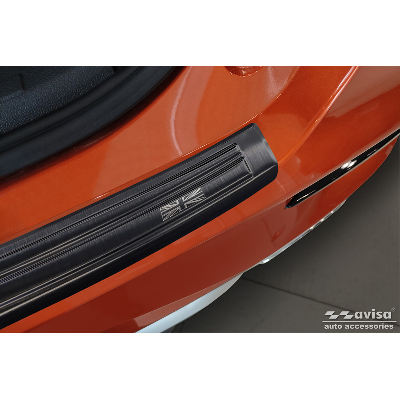 Zwart RVS Achterbumperprotector  MG ZS FL 2019-2024 'British Flag'