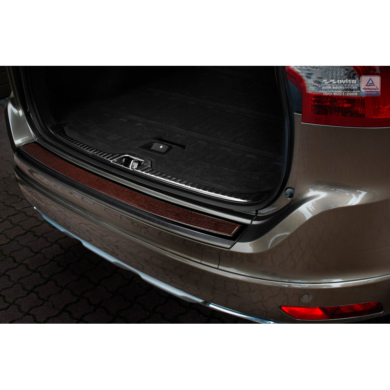 RVS Achterbumperprotector 'Deluxe' Volvo XC60 2013-2016 Zwart/Ro