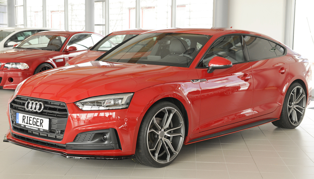 Voorspoiler Audi A5 B9 F5 S-Line Rieger Glossy