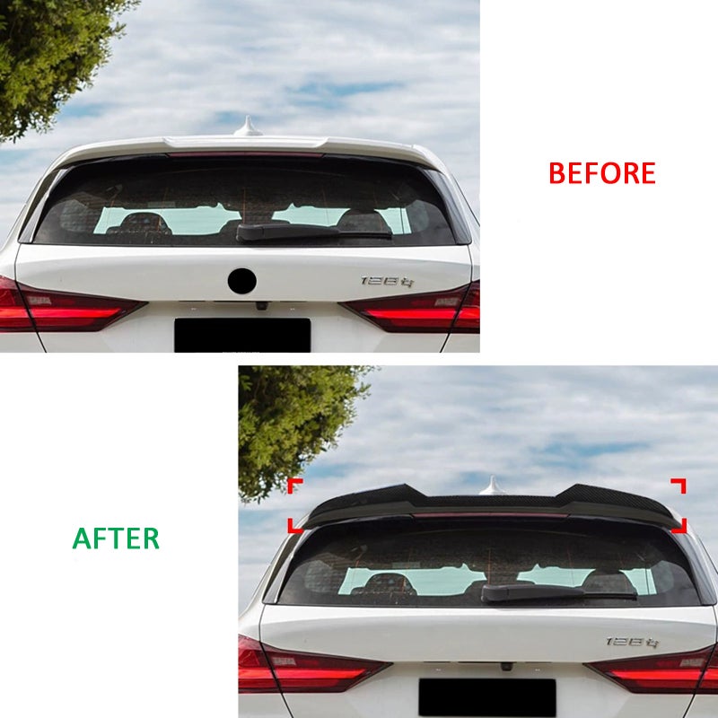 Dakspoiler (Spoiler Cap)  BMW 1-Serie (F40) M-Sport/128ti/M135i 2019-2024 (ABS Glanzend zwart)