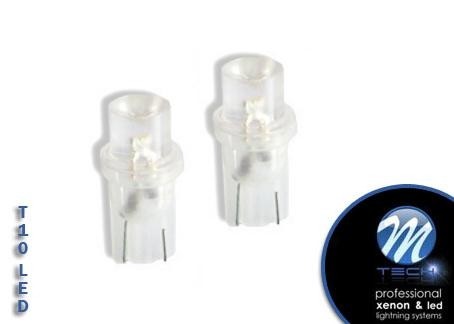 M-tech L006 T10 12v/24v concave 8mm wit LED