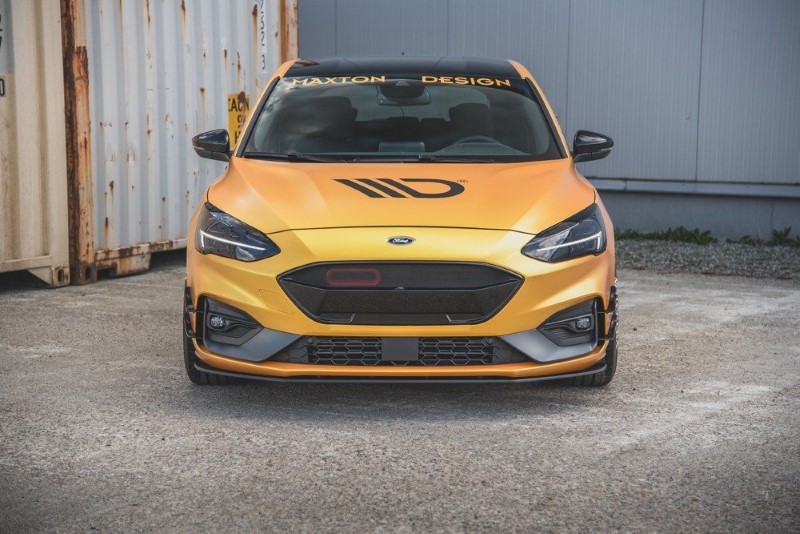 Voorspoiler Ford Focus ST / ST-Line Mk4 (Racing) Glanzend Zwart