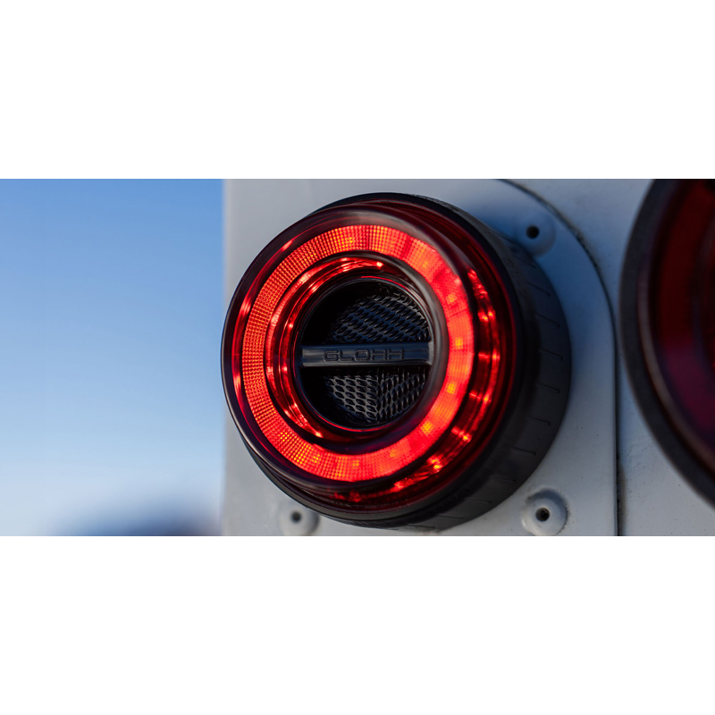 Glohh GL-2 Dynamic LED Achterlichten  Landrover 90/110 1983-1990 & Defender (LD) 1990-2016 - Rood/Rookgrijs (6-delig)