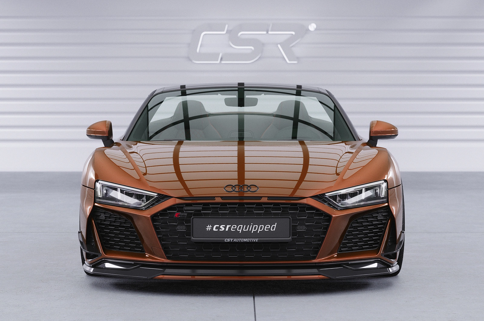 Voorspoiler Audi R8 (Typ 4S) Glans Zwart – CSR Automotive