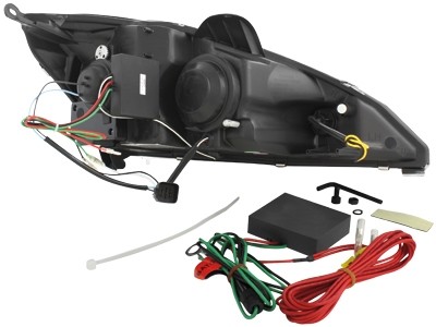 Headlights Ford Focus 98-01 Devil Eyes Dlite LED Chrome