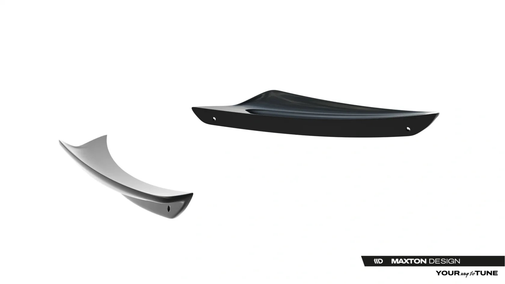 Voorbumper Wings (Canards) Skoda Kodiaq RS Mk2 Glans Zwart