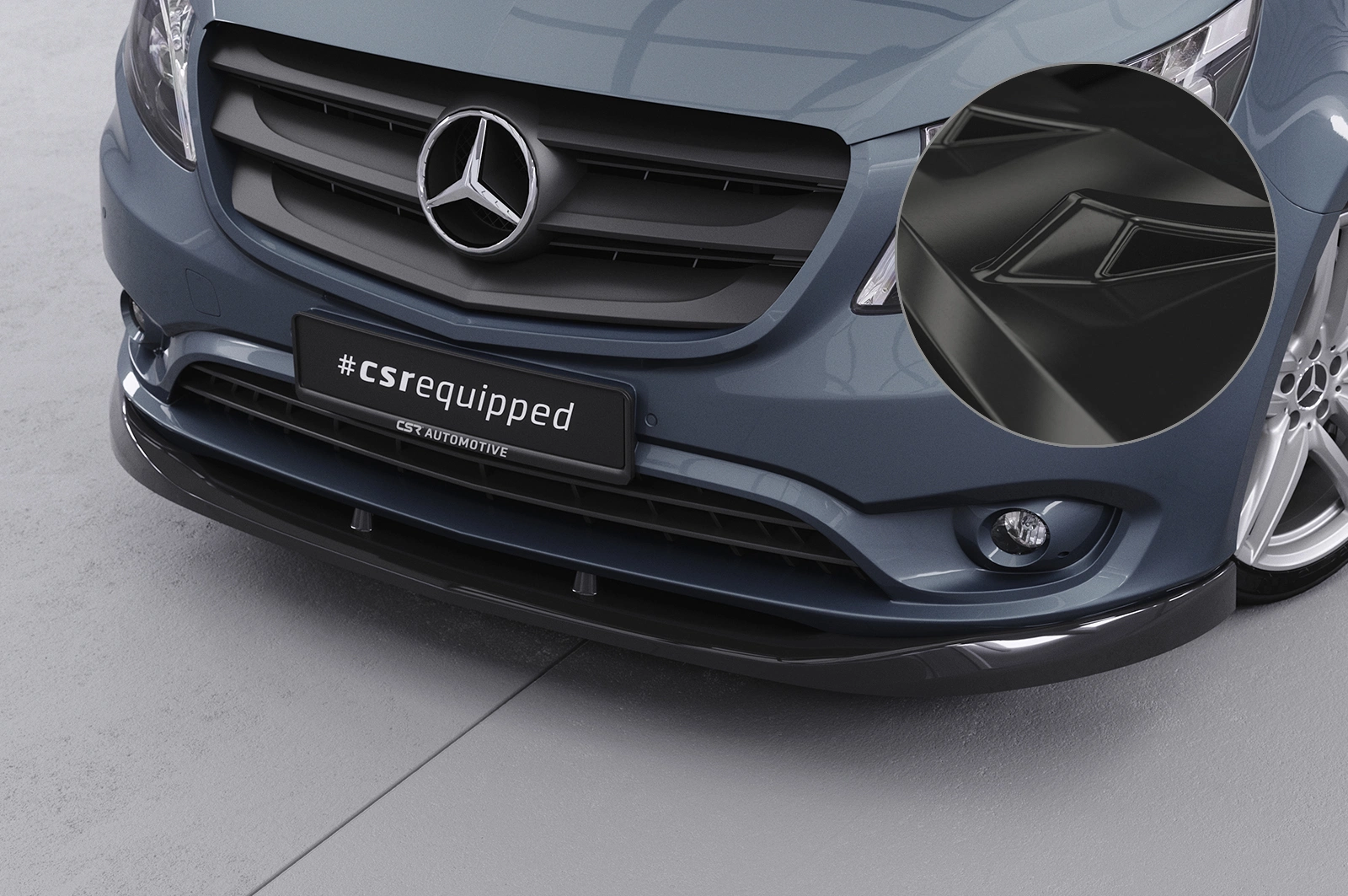 Voorspoiler Mercedes-Benz Vito 447 glans zwart 2014–2023