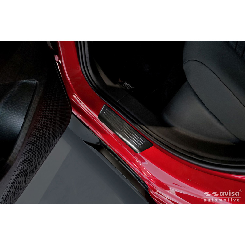 Avisa Zwart RVS Instaplijsten  Volkswagen ID.3 2020-2023 & FL 2023- / Cupra Born 2021- / MG 4 2022- / MG HS II 2024- 'Lines' - 4-delig