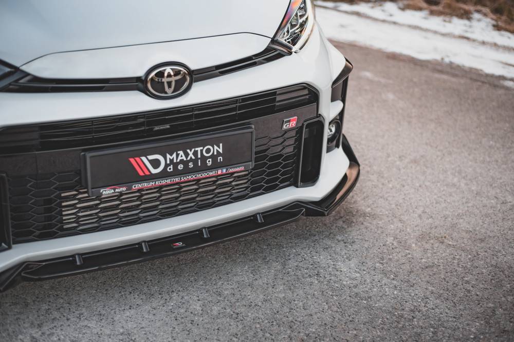 Voorspoiler met Canards V.2 Toyota GR Yaris MK4 Maxton Glans Zwart