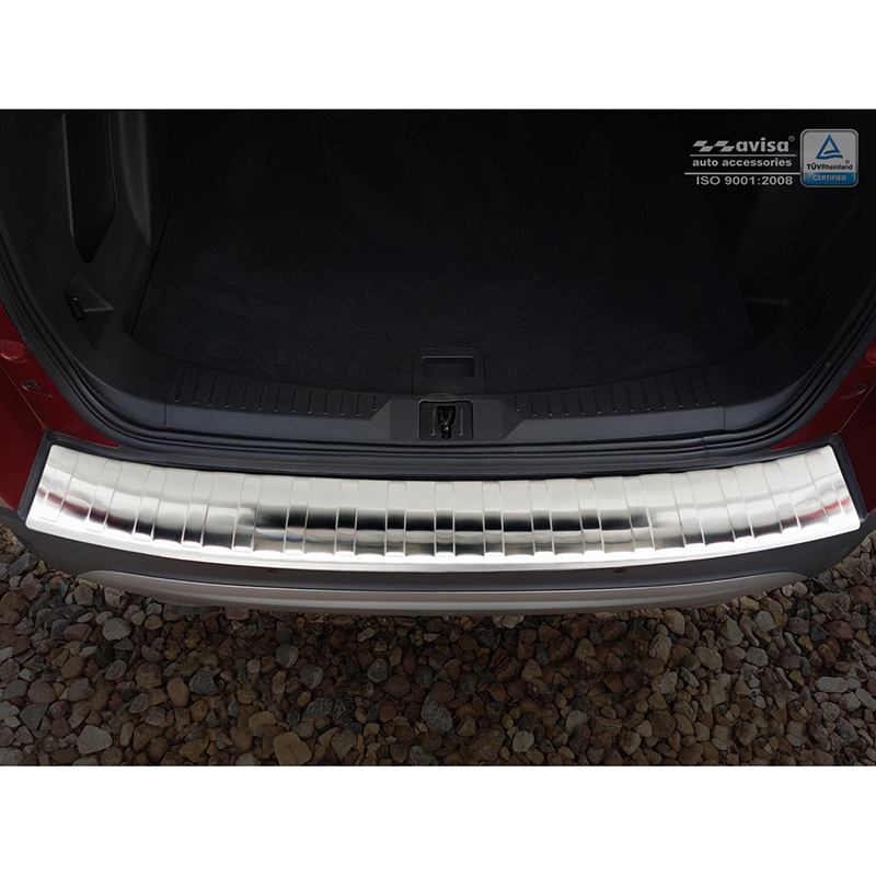 RVS Achterbumperprotector  Ford Kuga II 2013-2019 'Ribs' (Lange versie)