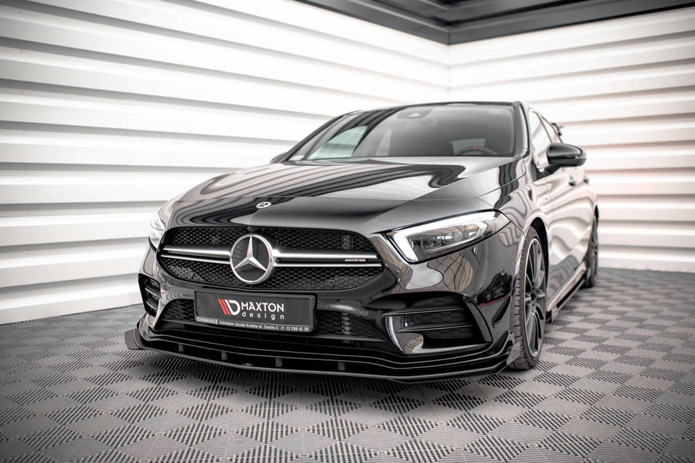 Voorspoiler met Canards Street Pro Mercedes A-Klasse AMG Pakket & A35 AMG W177 Maxton